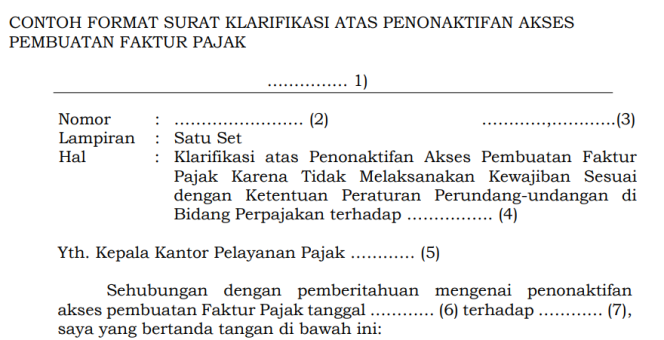 
 format surat untuk buka pkp yang disuspend